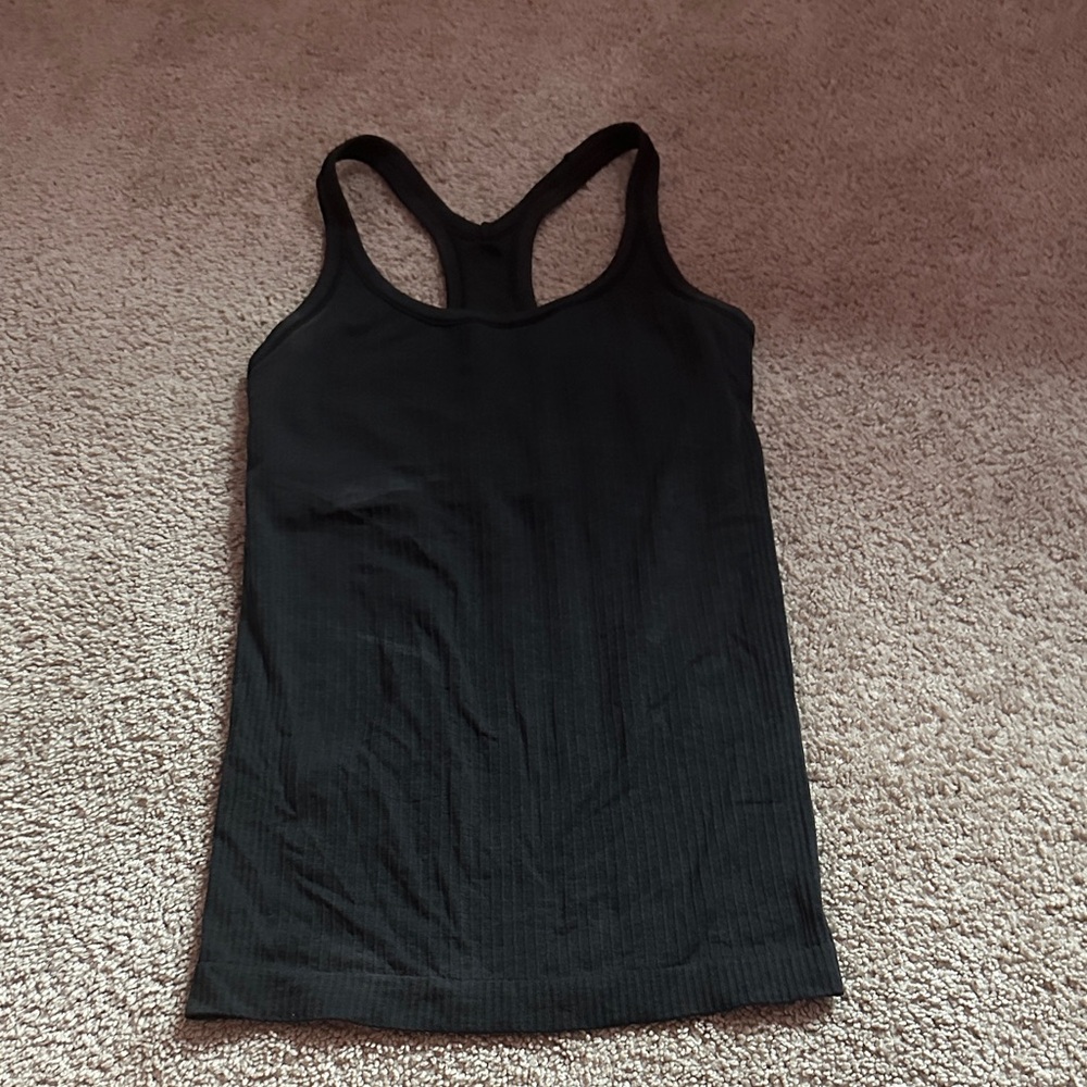 lululemon athletica Black Ribbed Tank Top